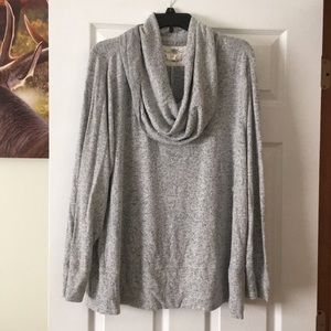Grey Cowl Neck Sweater